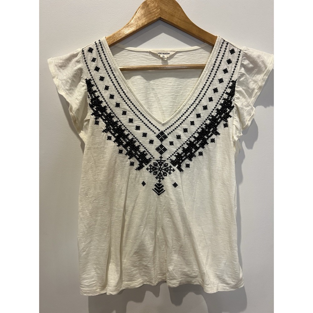 Women's Lucky Brand V-Neck Boho T-shirt